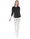 Crew Neck Long Sleeve Tee Black