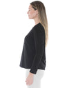 Crew Neck Long Sleeve Tee Black