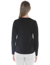 Crew Neck Long Sleeve Tee Black