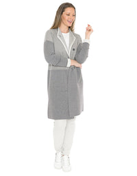 Contrast Coatigan Grey/Cream