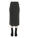 Pull On Knit Skirt Charcoal