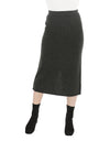 Pull On Knit Skirt Charcoal