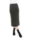 Pull On Knit Skirt Charcoal