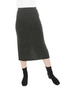 Pull On Knit Skirt Charcoal