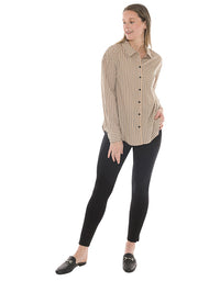 Stripe Shirt Beige/Black