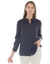 Long Sleeve Cupro Shirt Midnight