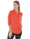 Long Sleeve Cupro Shirt Nectarine