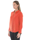 Long Sleeve Cupro Shirt Nectarine
