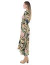 Leaves Tie Waisted Dress