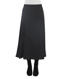 Pleated Pull On Skirt Black
