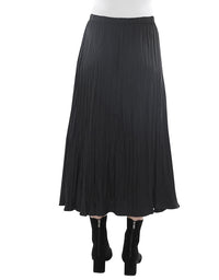 Pleated Pull On Skirt Black