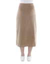 Cord Button Skirt in Toast