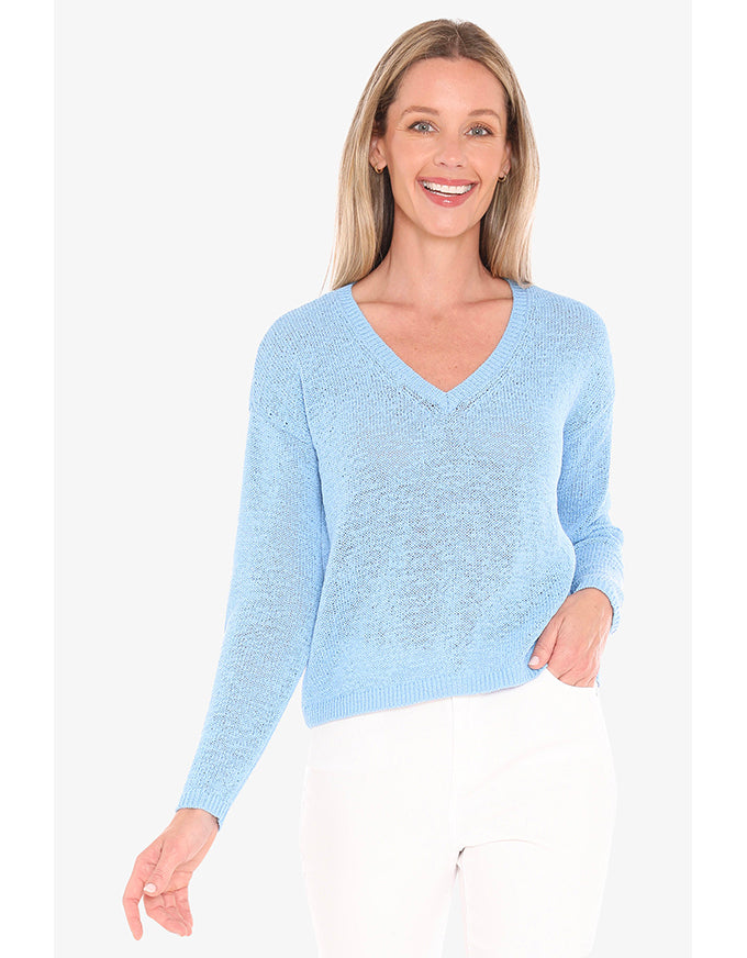 Neck Tape Pullover - Ocean