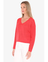 Neck Tape Pullover - Tomato