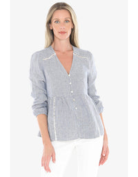 Mini Check Top - Night/White
