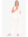 Button Vest - Ivory