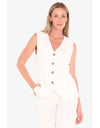 Button Vest - Ivory