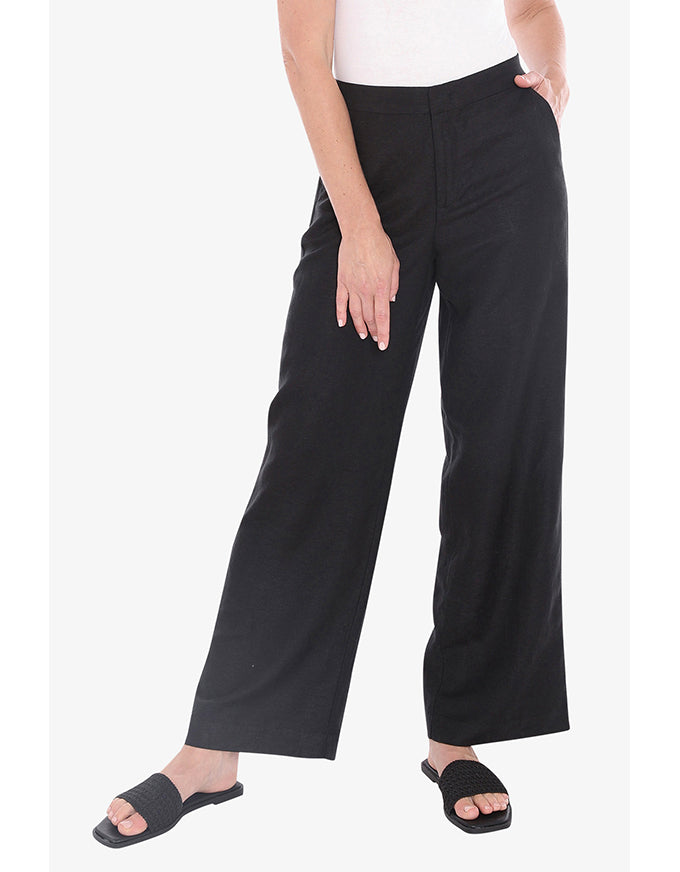 Fly Front Pant - Black