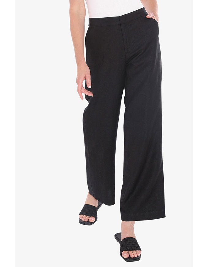 Fly Front Pant - Black