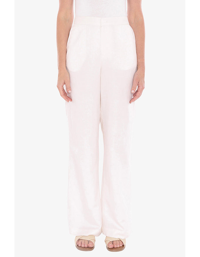 Fly Front Pant - Ivory