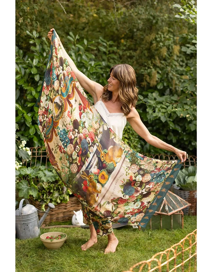 Stay Gold Floral Bamboo Scarf