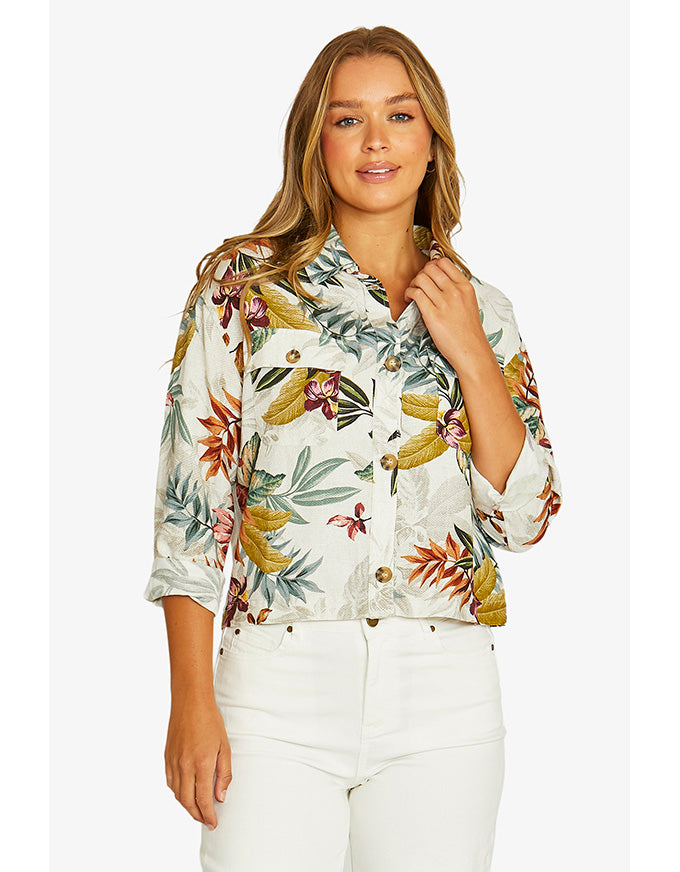 Tahiti Linen Jacket Multi