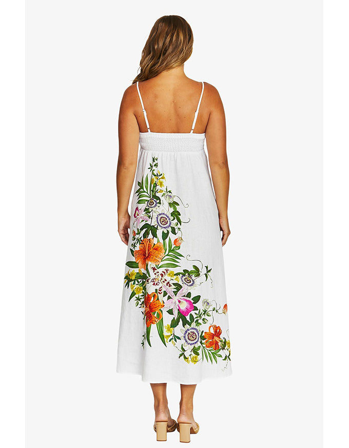 Tigerlily Linen Maxi Dress Multi