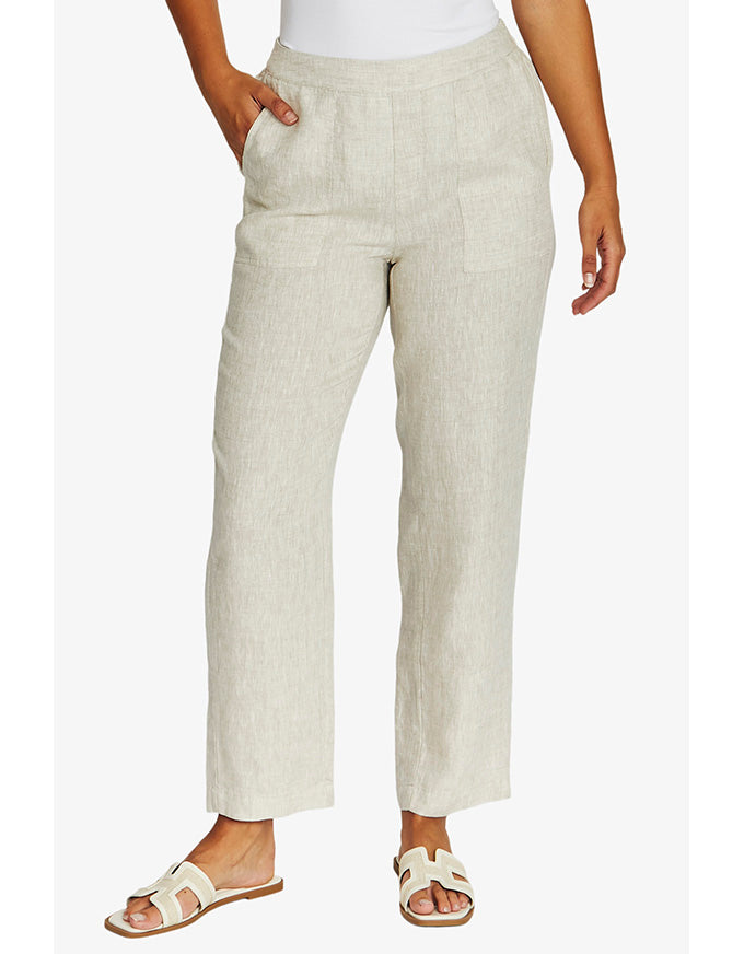 7/8 Core Linen Pant Natural Flax