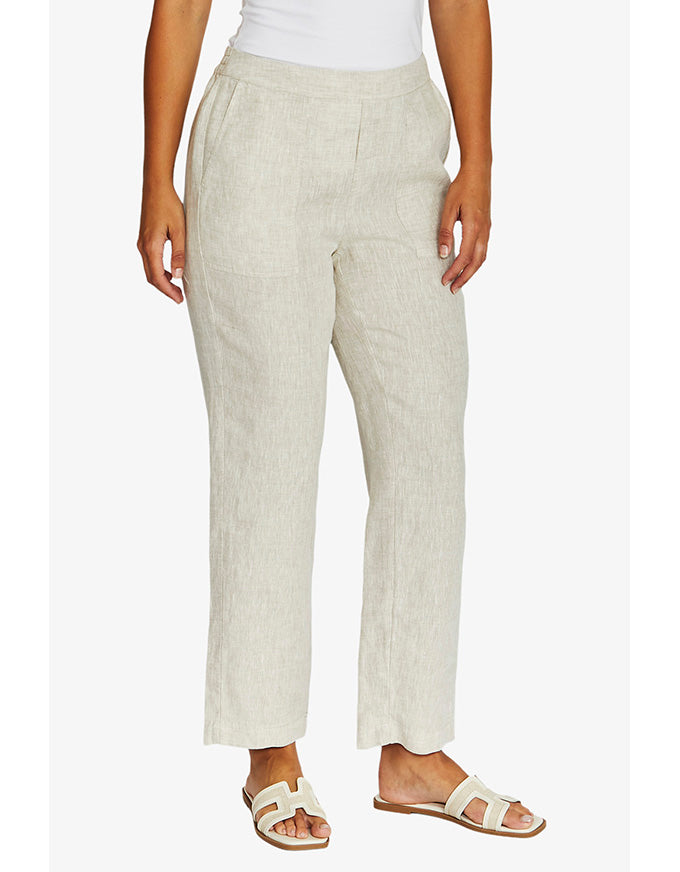 7/8 Core Linen Pant Natural Flax