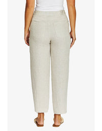 Barrel Leg Linen Jean Natural Flax