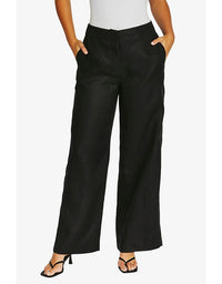 Twill Wide Leg Pant Black