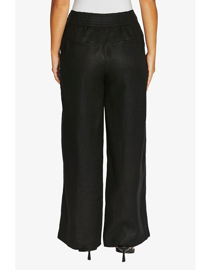 Twill Wide Leg Pant Black