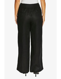 Twill Wide Leg Pant Black
