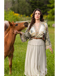 Born To Run Cropped Bamboo Kimono