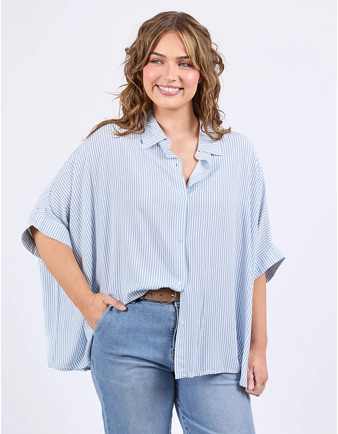 Luna Shirt Dusk Blue/Mars Stripe