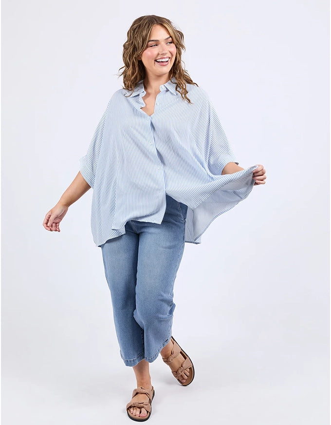 Luna Shirt Dusk Blue/Mars Stripe
