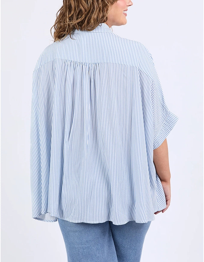 Luna Shirt Dusk Blue/Mars Stripe