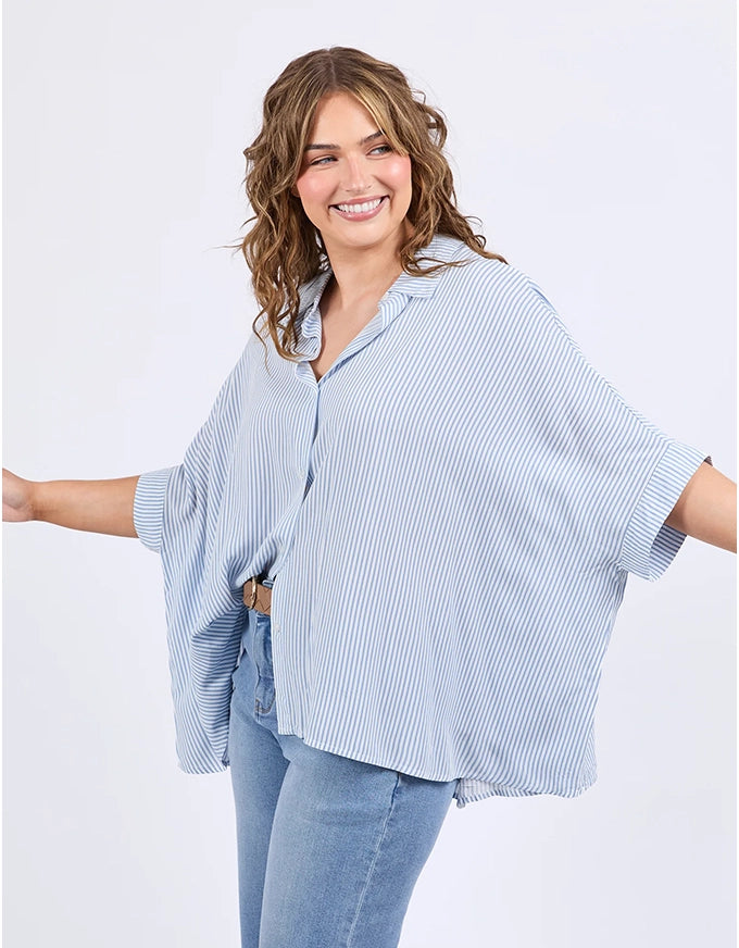 Luna Shirt Dusk Blue/Mars Stripe