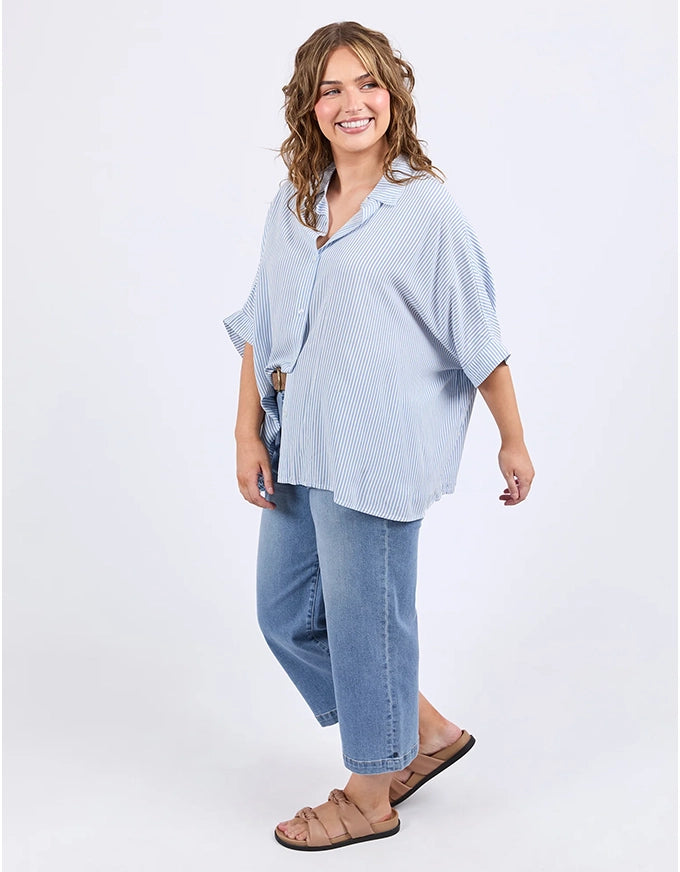 Luna Shirt Dusk Blue/Mars Stripe