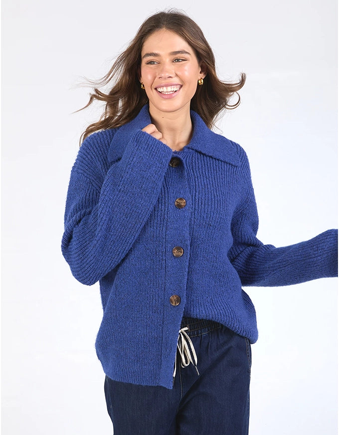 Indy Button Down Cardi French Blue