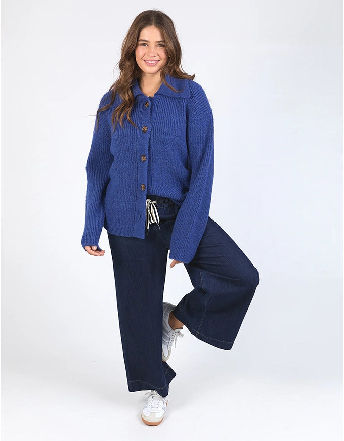 Indy Button Down Cardi French Blue