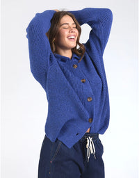 Indy Button Down Cardi French Blue