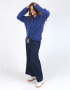 Indy Button Down Cardi French Blue