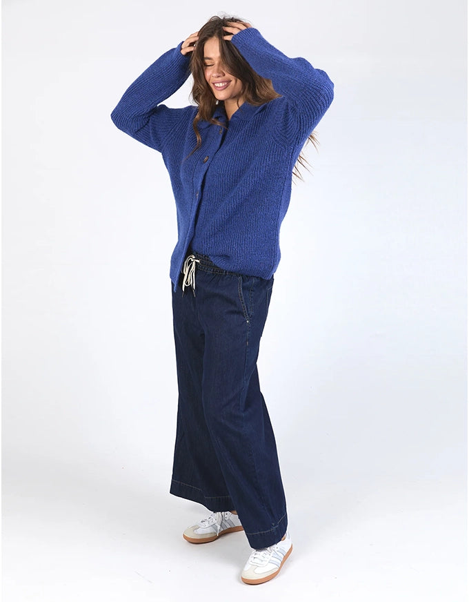 Indy Button Down Cardi French Blue