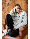 Bron Button Knit Grey Marle