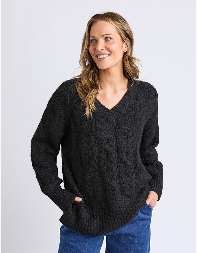 Tallulah Cable Knit Black