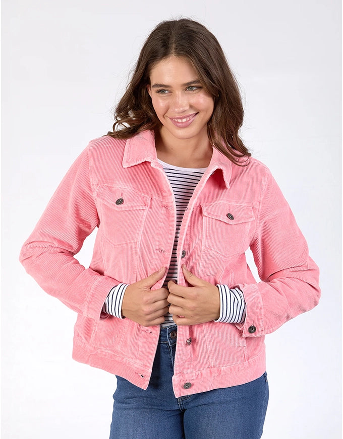 Fleur Cord Jacket Charm Pink