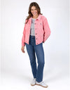 Fleur Cord Jacket Charm Pink