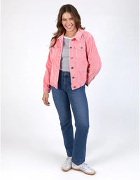 Fleur Cord Jacket Charm Pink