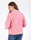 Fleur Cord Jacket Charm Pink